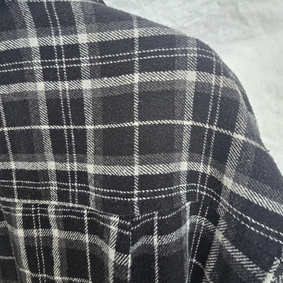 Black and White Plaid Women's Jacket Coat - Picture 3 of 10